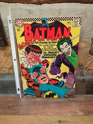 Buy 1966 Dc Comics Batman #186- Key Iconic Joker Robbery Cover • 11.98£