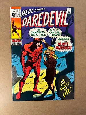 Buy Daredevil #57 - Oct 1969 - Vol.1 - Major Key - (9549) • 26.76£