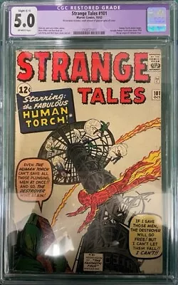 Buy Strange Tales  #101  Cgc 5.0  (restored) 1st Solo Human Torch • 330£