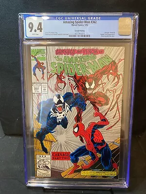 Buy The Amazing Spider-man #362 1992 2nd Printing CGC 9.4 Newly Graded! • 39.53£