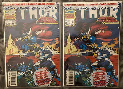 Buy The Mighty Thor #18 Annual Sealed 1993 Marvel Comics *Two Comics One Price* • 39.53£
