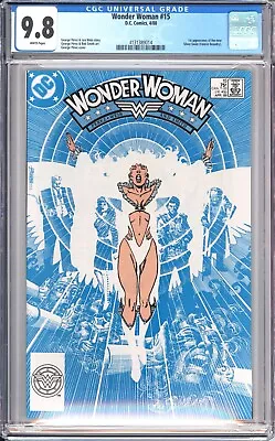 Buy WONDER WOMAN #15 CGC 9.8 (1987) GEORGE PEREZ 1st Silver Swan DC Comics 1988 • 70.36£