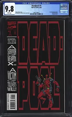 Buy Deadpool #1 CGC 9.8 NM/MT 1st Solo Series/ Title, The Circle Chase Marvel 1993 • 159.10£