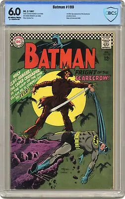 Buy Batman #189 CBCS 6.0 1967 21-155D344-001 1st SA App. Scarecrow • 391.85£