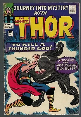 Buy Marvel Comics Journey Into Mystery Thor 118 VG+ 4.5 1st Appearance Destroyer • 59.99£