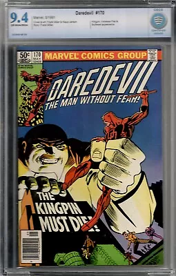 Buy Daredevil 170 - CBCS (Not CGC) Near Mint NM 9.4 - Kingpin, Bullseye • 93.16£