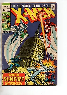 Buy Uncanny X-Men #64 - 1st Appearance Of Sunfire - Rare UKPV! • 69.99£