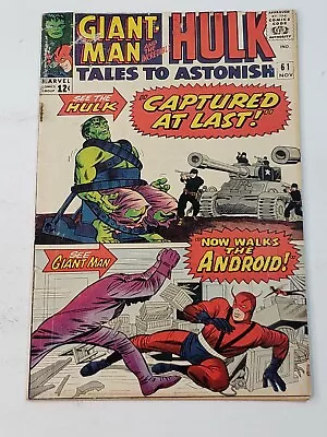 Buy Tales To Astonish 61 Giant Man Hulk 1st App Major Glenn Talbot Silver Age 1964 • 47.43£