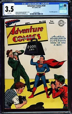 Buy Adventure Comics #120 Dc Comics 1947 Golden Age Cgc 3.5 Graded!  • 227.86£
