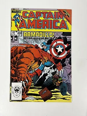 Buy Captain America #308 - Marvel Comics 1985 - 1st App. Armadillo - Newsstand • 21.70£