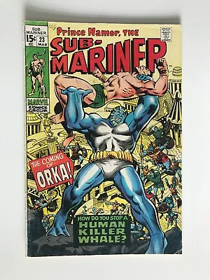 Buy Sub-Mariner Vol. 1 - #23 | 1st Appearance Of Orka | Marvel Comics - 1970 • 9.99£