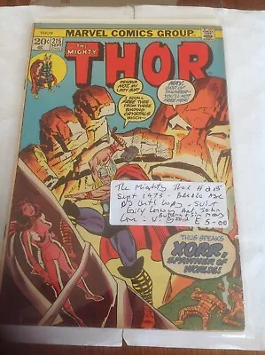 Buy Marvel - The Mighty Thor No.215 - Sept 1973 - Bronze Age - Cents Copy - Con:VG • 6£
