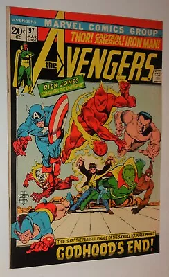 Buy Avengers #97 John Buscema Classic Golden Age Cap Torch Sub-mariner 9.0/9.2 1972 • 96.85£