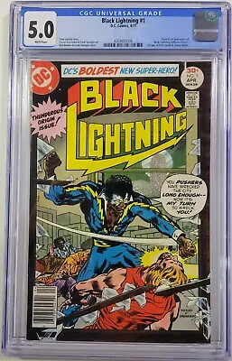 Buy Black Lightning #1 1977 DC Comics CGC 5.0 1st Appearance KEY Comic • 39.53£