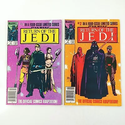 Buy Star Wars: Return Of The Jedi #1 #2 Newsstand 75c CPV Variant Lot (1983 Marvel) • 13.58£