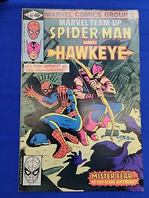 Buy Marvel Team-Up #92 - Spiderman And Hawkeye (APRIL 1980) Marval Comics • 3.95£
