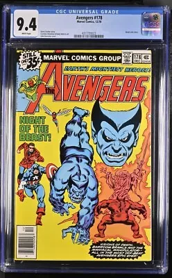 Buy Avengers #178 Cgc 9.4 Beast Solo Story John Buscema White Pages • 78.93£