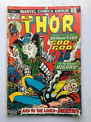 Buy Thor #217 MARK JEWELERS Insert 1973 Classic Odin Cover Marvel Comics • 11.87£