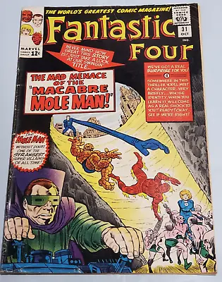 Buy Fantastic Four #31 (1964) 1st Sue & Johnny's Dad + Avengers Make Offer Must Sell • 79.17£