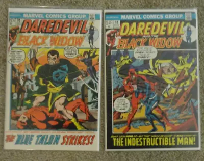 Buy (Pair Of) Daredevil Comics #92 & #93 Feat. Black Widow Marvel 1972 • 39.53£
