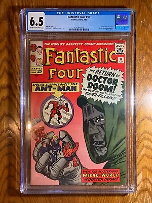Buy Fantastic Four 16 CGC 6.5!  1st Ant Man Crossover. Doctor Doom! Wasp! FF • 632.49£