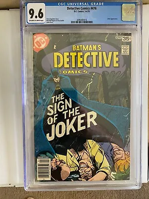 Buy Detective Comics #476 CGC 9.6 1978 Joker Iconic Ow/white Batman • 178.73£