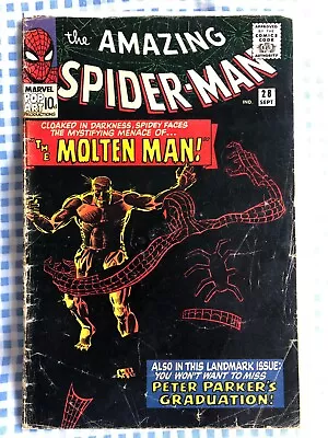 Buy Amazing Spider-man 28 (1965) Origin And 1st App Of Molten Man • 49.99£