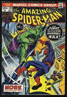 Buy Amazing Spider-Man #120 FN/VF 7.0 Incredible Hulk Appearance Battle Cover! • 59.37£