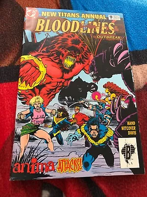 Buy The NEW TEEN TITANS ANNUAL Comic #9 - 1993 Bloodlines Outbreak • 4.95£