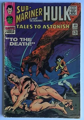 Buy Sub-Mariner And The Incredible Hulk Tales To Astonish #80 (Jun 1966, Marvel) • 39.41£