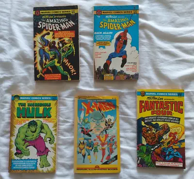 Buy Marvel Pocket Books 1977 Spiderman Fantastic Four 1978 Hulk Spidy 2 1982 X-men • 2.50£