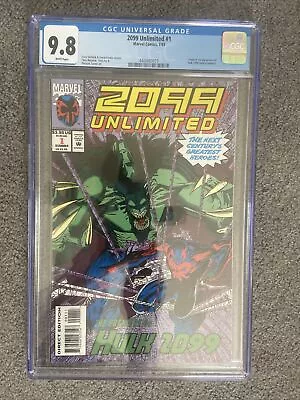 Buy 2099 Unlimited #1  CGC 9.8 Marvel 1993 Origin 1st Appearance Hulk 2099 • 52.28£
