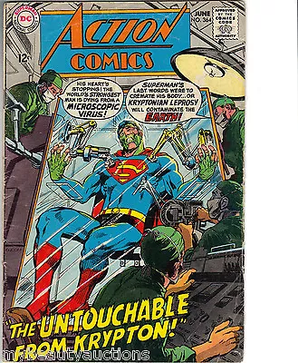 Buy DC Comics Action Comics Superman # 364. June, 1968. VG+. FREE SHIPPING. • 13.10£