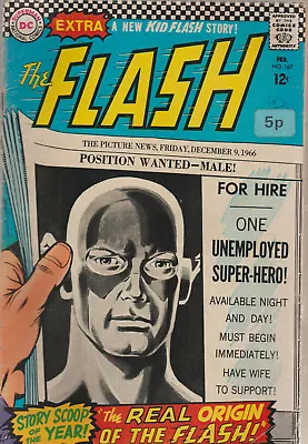 Buy *** Dc Comics Flash #167 Vg+ *** • 18£