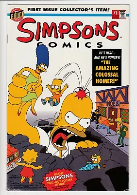 Buy Simpsons Comics #1 • 1990 Bongo Comics • 1st Mr. Burns, Smithers, Mrs. Krabappel • 0.99£