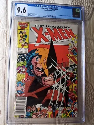 Buy  X-Men # 211 SCARCE NEWSSTAND Great Romita Jr  WOLVERINE CGC 9.6 1st Marauders • 54.42£