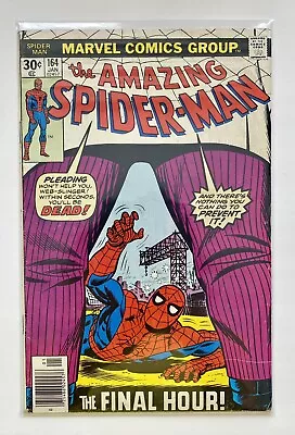Buy The Amazing Spider-Man #164  Deadline!  Kingpin Appearance (Marvel Comics 1977) • 15.80£