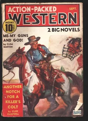 Buy Action-Packed Western 9/1939-Jail Break Cover Art-Clem Barton-Cliff Campbell-... • 42.13£