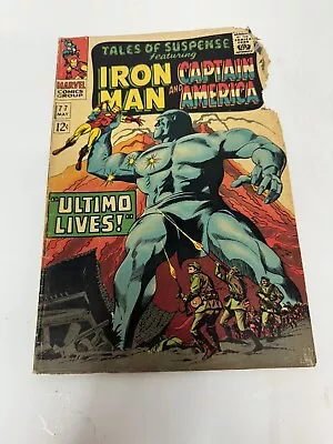 Buy TALES OF SUSPENSE # 77  ULTIMO LIVES!  1966 Iron Man/Captain America • 8£