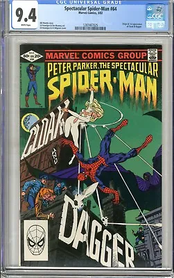 Buy Spectacular Spider-Man  #64  CGC  9.4  NM  White Pgs 3/82  Origin & 1st App. Clo • 169.98£