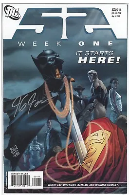 Buy DC 52 Week 1 SIGNED J.G. Jones Dynamic Forces COA 362/400 Batman Superman Wonder • 23.74£