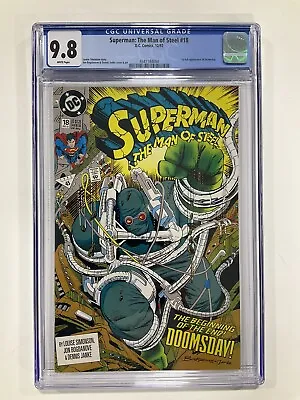 Buy Superman The Man Of Steel 18 Cgc 9.8 White Pages Dc Comics 1992 • 98.94£