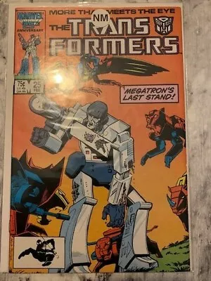 Buy The Transformers 25 1st Print Marvel 1987 NM RotB G1 Key Megatrons Last Stand • 29.99£