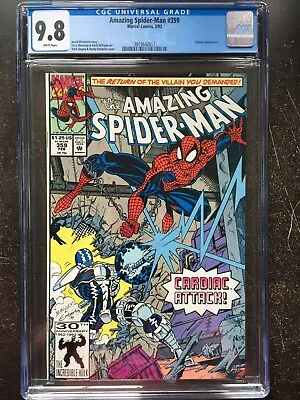 Buy AMAZING SPIDER-MAN #359 CGC NM/MT 9.8; White Pg!; Bagley Cover (2/92)! • 199.88£