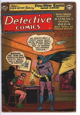 Buy * DETECTIVE Comics #190 (1952) Batman Robin Origin Retold! Good/Very Good 3.0 * • 240.14£