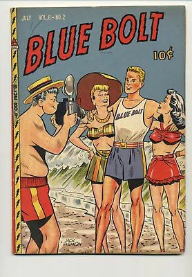 Buy Blue Bolt Volume 8 Number 2 (1947 Premium Group) Golden Age! Jack Harmon Cover • 53.33£