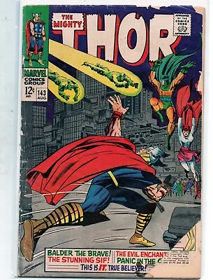 Buy Marvel Silver Age Thor 143 1967 Rare VG 4.0 Comic Key Low Grade Classic Kirby • 14.99£