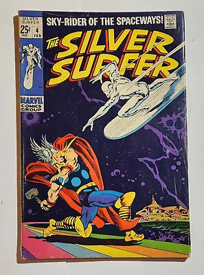 Buy SILVER SURFER #4 1968 Stan Lee & John Buscema, Scarce KEY Issue, THOR • 332.02£