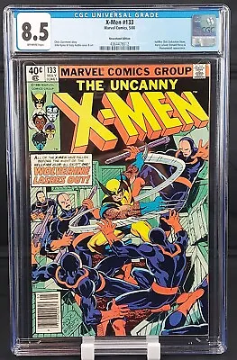 Buy Uncanny X-Men #133 CGC 8.5 VF+ Newsstand 1st Solo Wolverine Marvel Comics 1980 • 130.44£