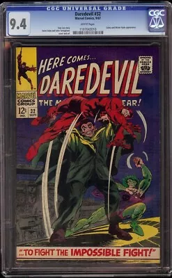 Buy Daredevil # 32 CGC 9.4 White (Marvel, 1967) Mr Hyde & Cobra Appearance • 257.33£